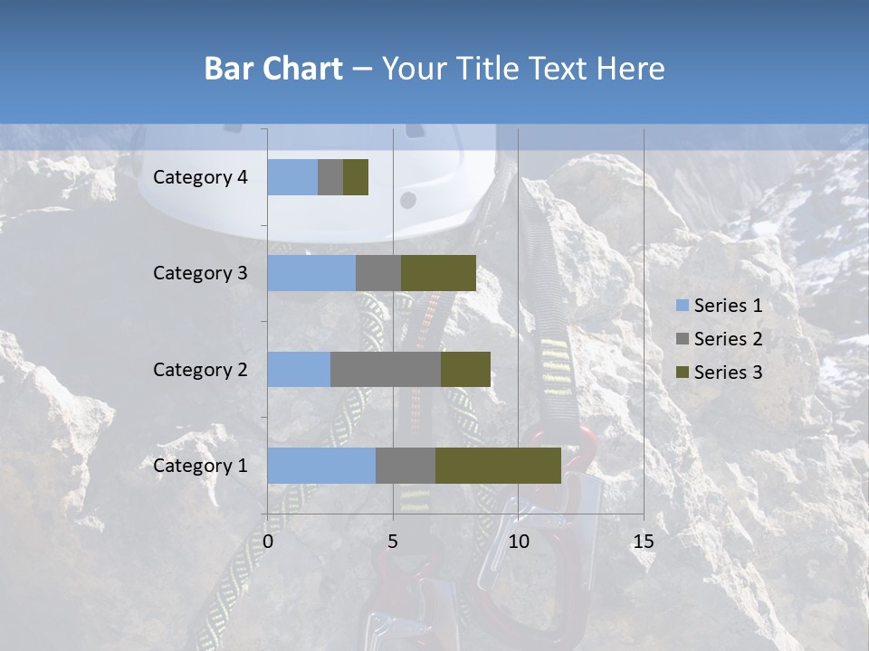 Kletterer Blauer Abenteuer PowerPoint Template