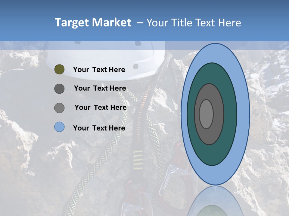 Kletterer Blauer Abenteuer PowerPoint Template