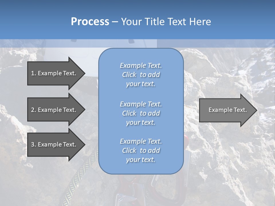 Kletterer Blauer Abenteuer PowerPoint Template