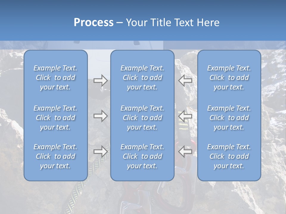 Kletterer Blauer Abenteuer PowerPoint Template