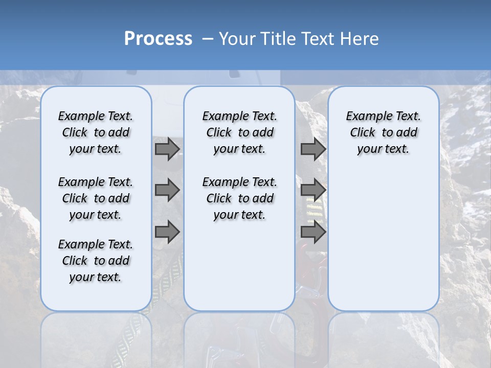 Kletterer Blauer Abenteuer PowerPoint Template