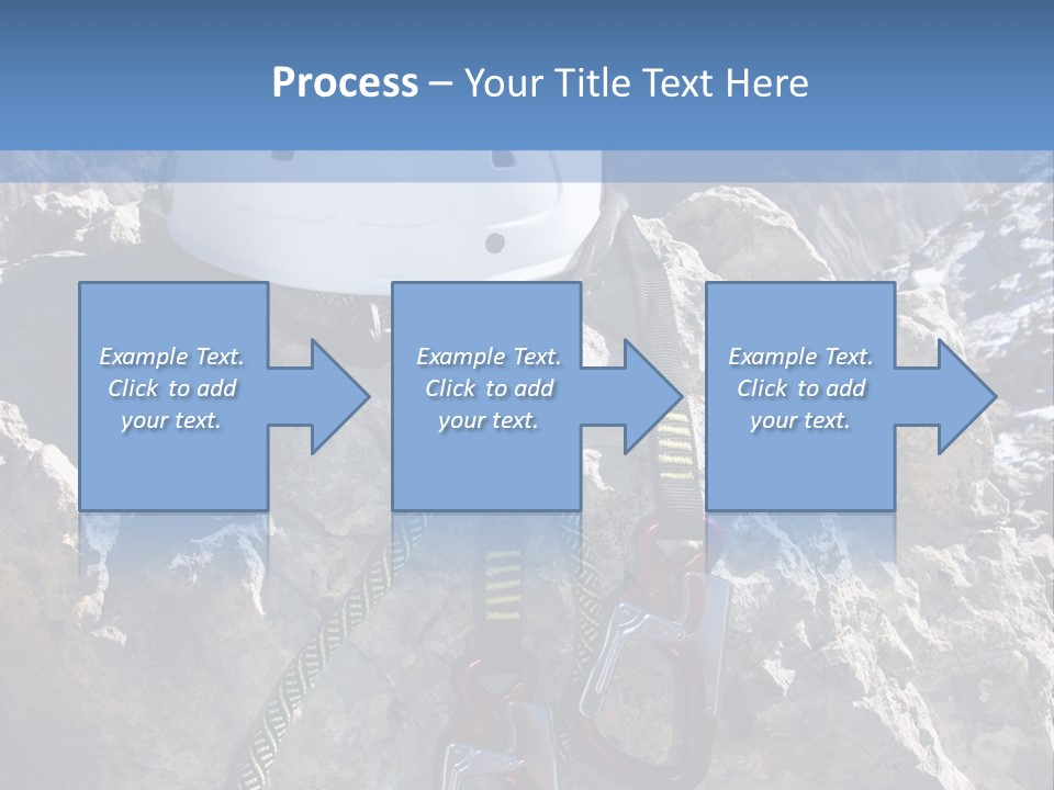 Kletterer Blauer Abenteuer PowerPoint Template