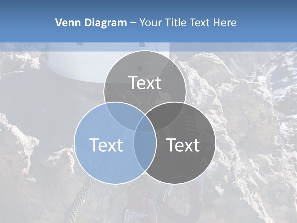 Kletterer Blauer Abenteuer PowerPoint Template