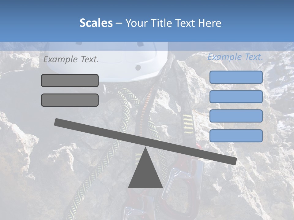 Kletterer Blauer Abenteuer PowerPoint Template