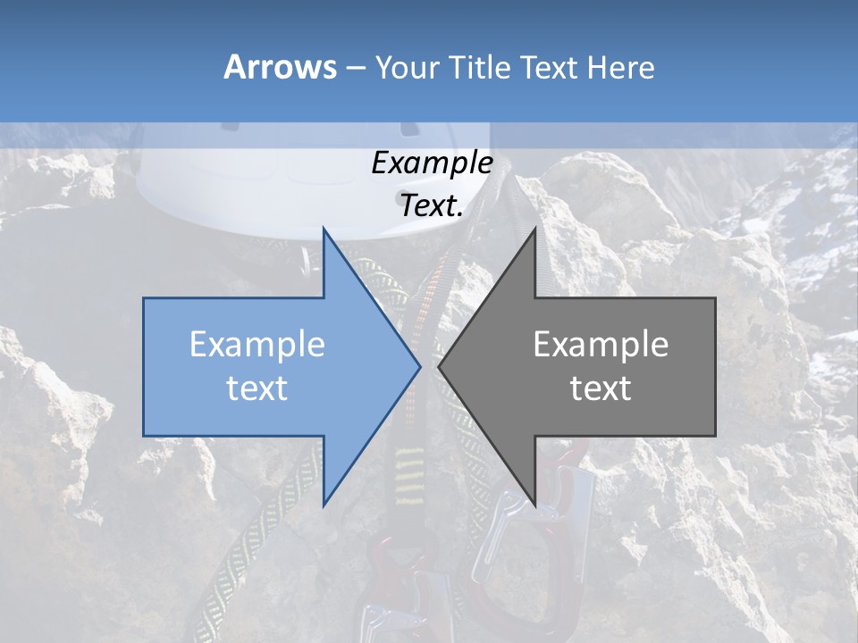 Kletterer Blauer Abenteuer PowerPoint Template