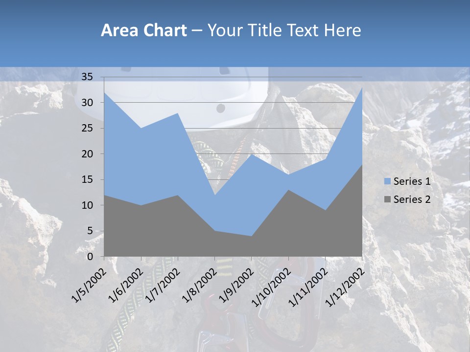 Kletterer Blauer Abenteuer PowerPoint Template
