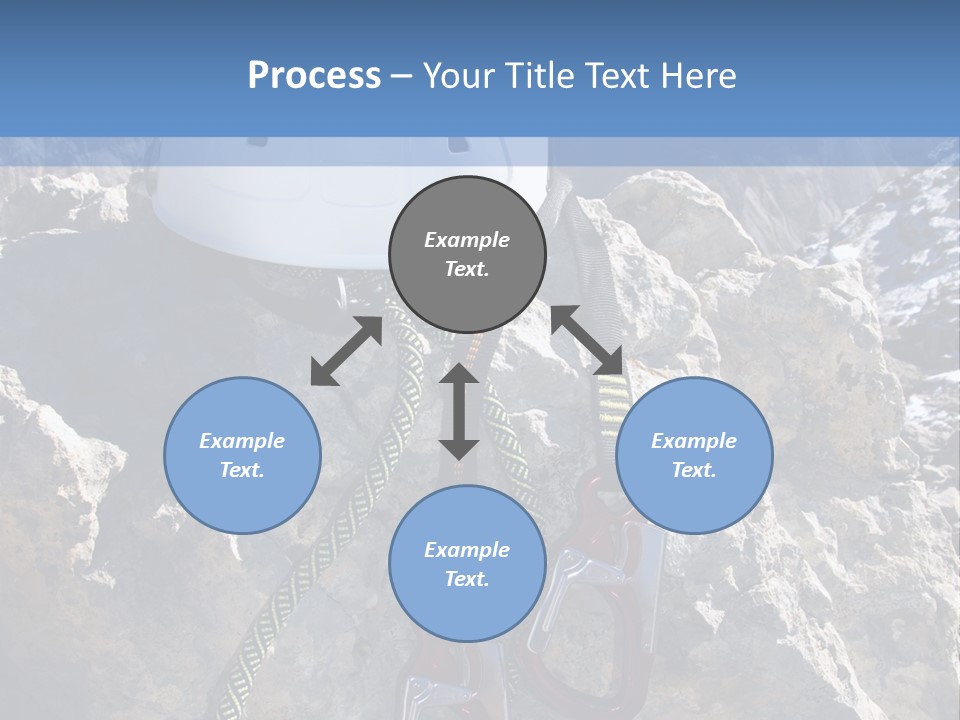 Kletterer Blauer Abenteuer PowerPoint Template