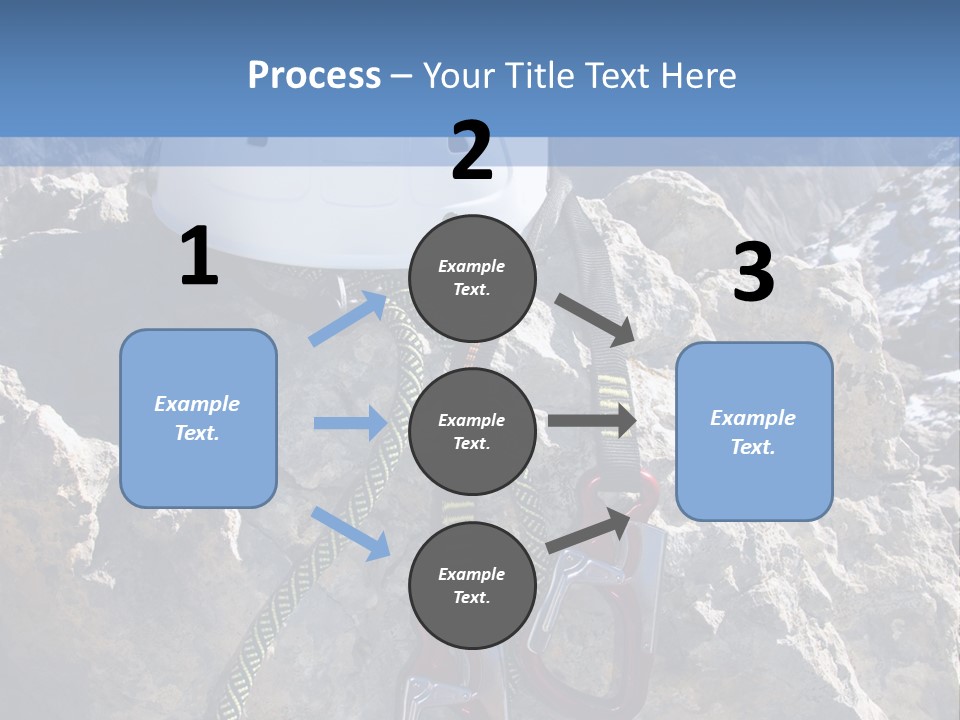 Kletterer Blauer Abenteuer PowerPoint Template