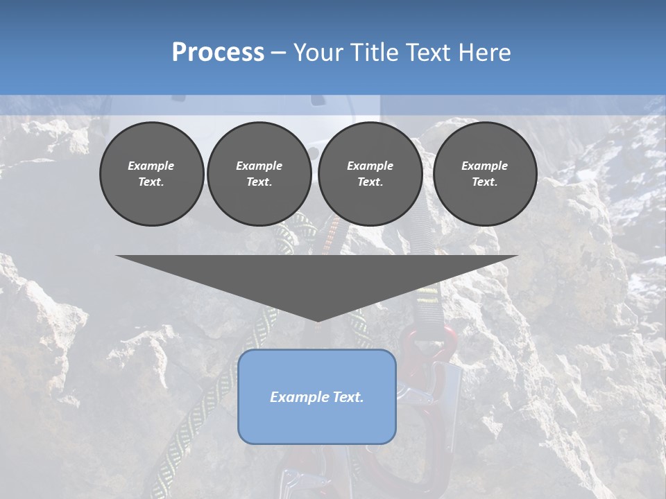 Kletterer Blauer Abenteuer PowerPoint Template