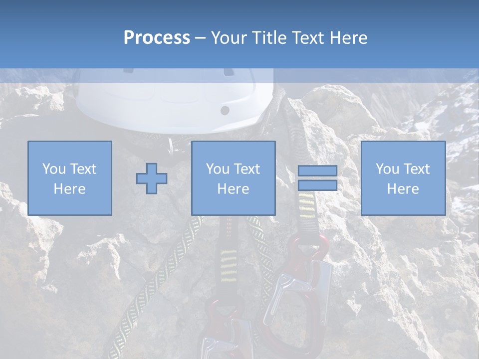 Kletterer Blauer Abenteuer PowerPoint Template
