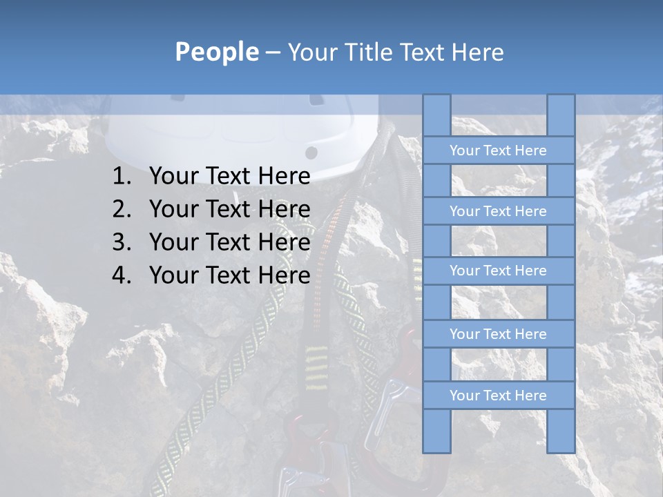 Kletterer Blauer Abenteuer PowerPoint Template