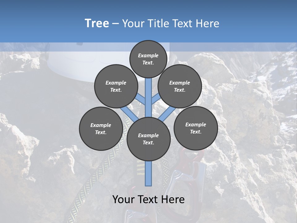 Kletterer Blauer Abenteuer PowerPoint Template