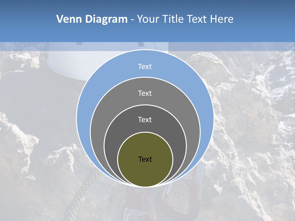 Kletterer Blauer Abenteuer PowerPoint Template