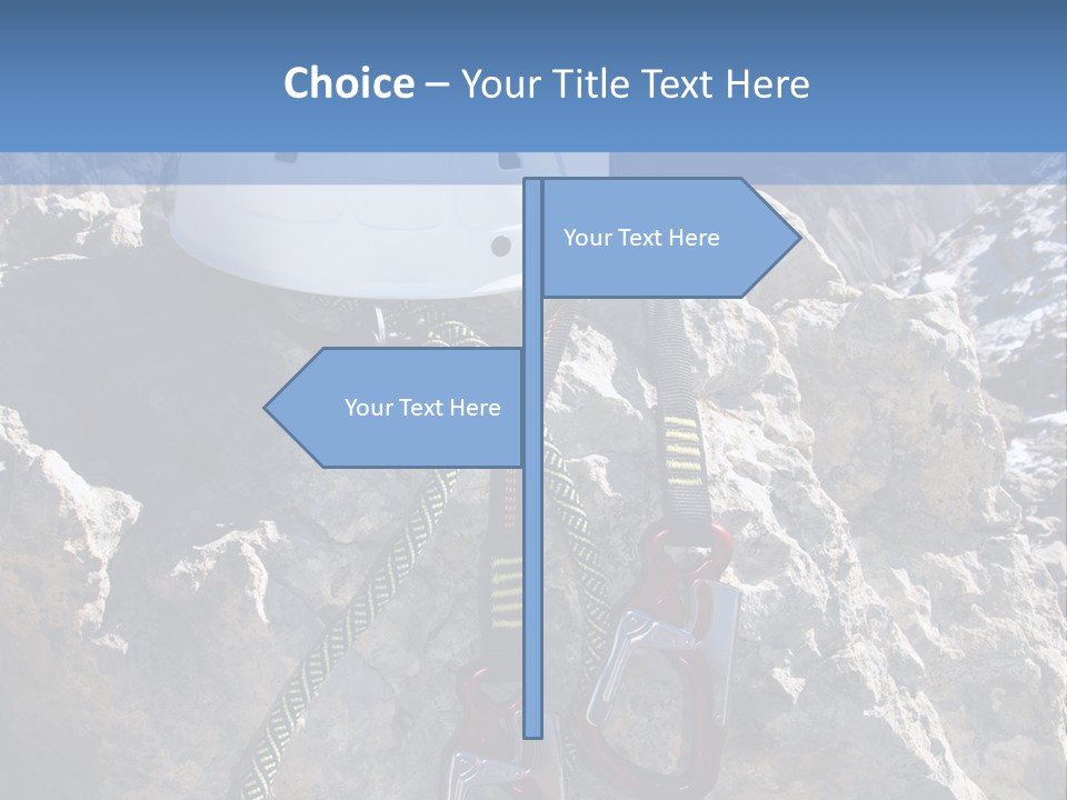 Kletterer Blauer Abenteuer PowerPoint Template