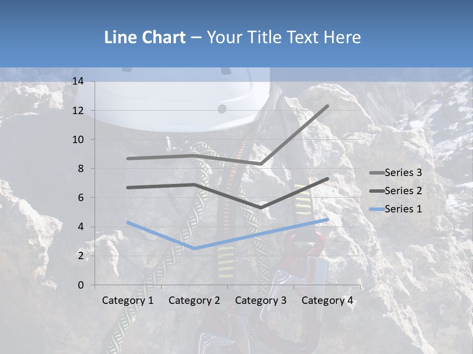 Kletterer Blauer Abenteuer PowerPoint Template