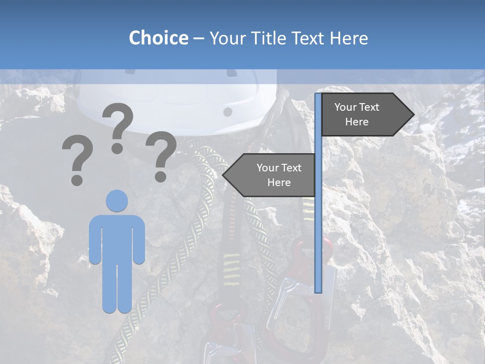 Kletterer Blauer Abenteuer PowerPoint Template
