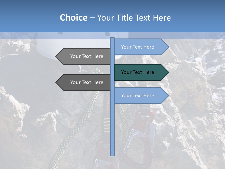 Kletterer Blauer Abenteuer PowerPoint Template
