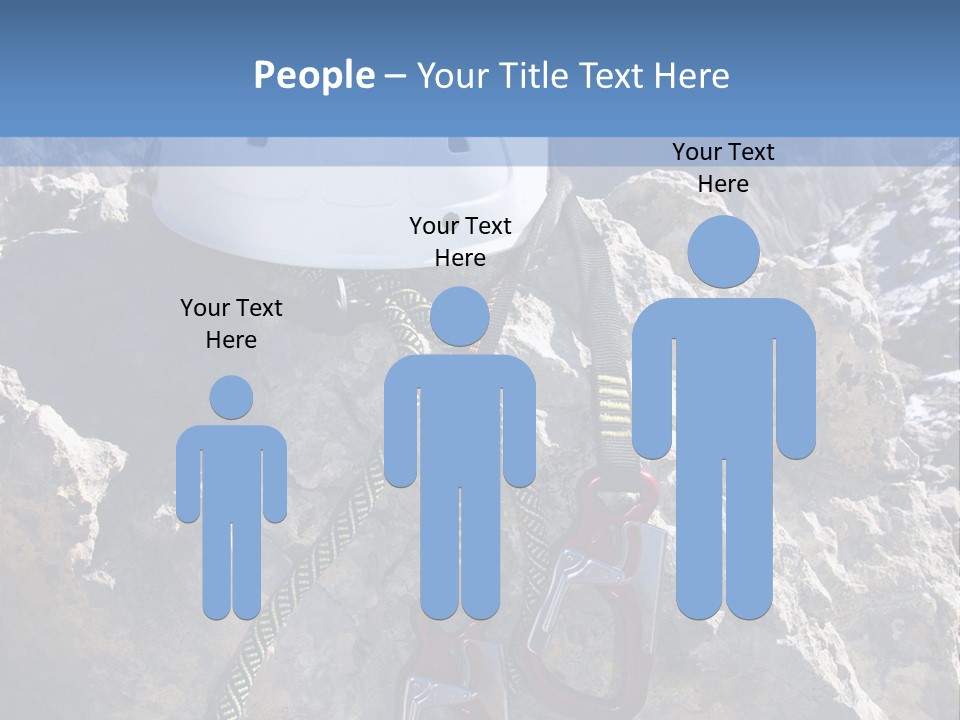 Kletterer Blauer Abenteuer PowerPoint Template