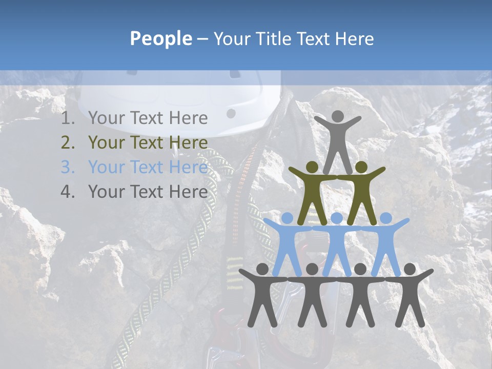 Kletterer Blauer Abenteuer PowerPoint Template