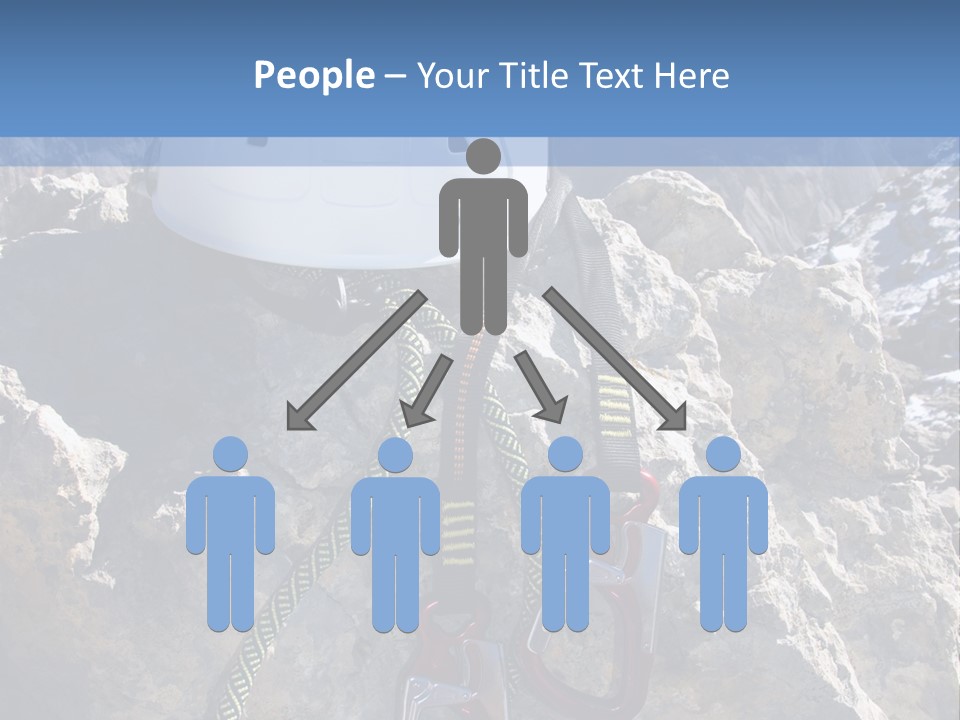 Kletterer Blauer Abenteuer PowerPoint Template