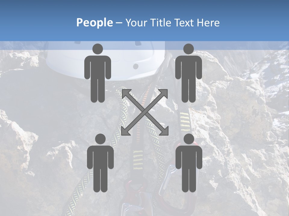 Kletterer Blauer Abenteuer PowerPoint Template