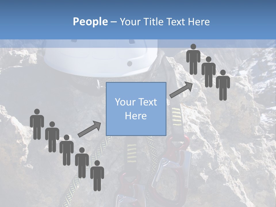 Kletterer Blauer Abenteuer PowerPoint Template
