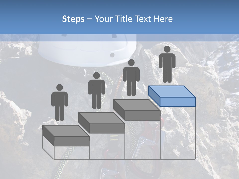 Kletterer Blauer Abenteuer PowerPoint Template