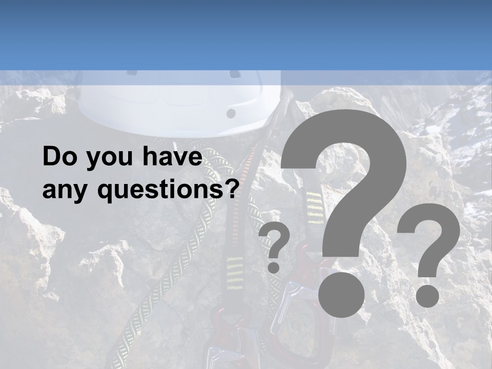 Kletterer Blauer Abenteuer PowerPoint Template