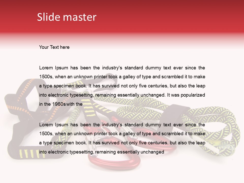 Felsen Absichern Via Ferrata PowerPoint Template