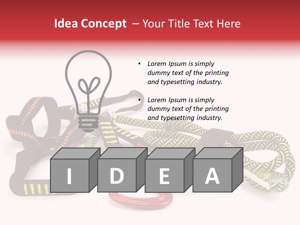 Felsen Absichern Via Ferrata PowerPoint Template