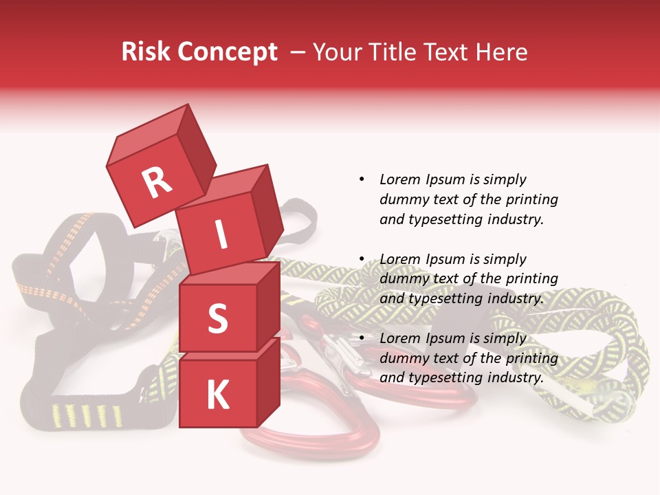 Felsen Absichern Via Ferrata PowerPoint Template