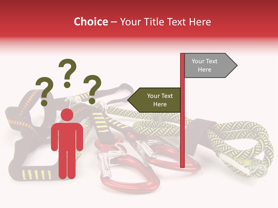 Felsen Absichern Via Ferrata PowerPoint Template