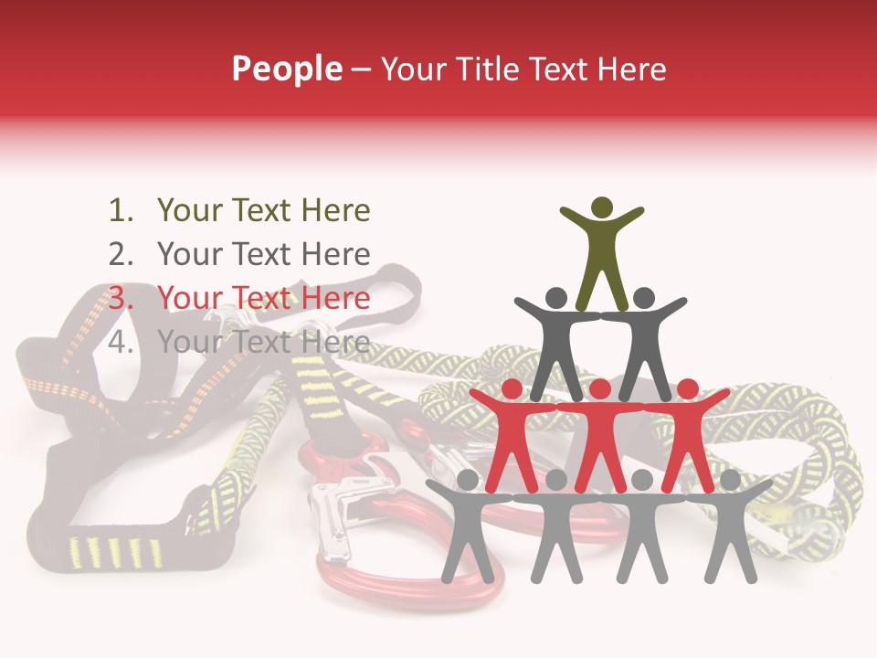 Felsen Absichern Via Ferrata PowerPoint Template