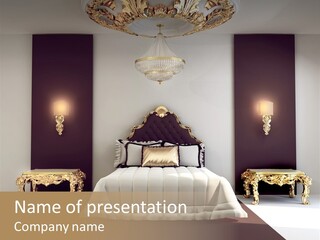 Bedroom Interior Texture Room PowerPoint Template