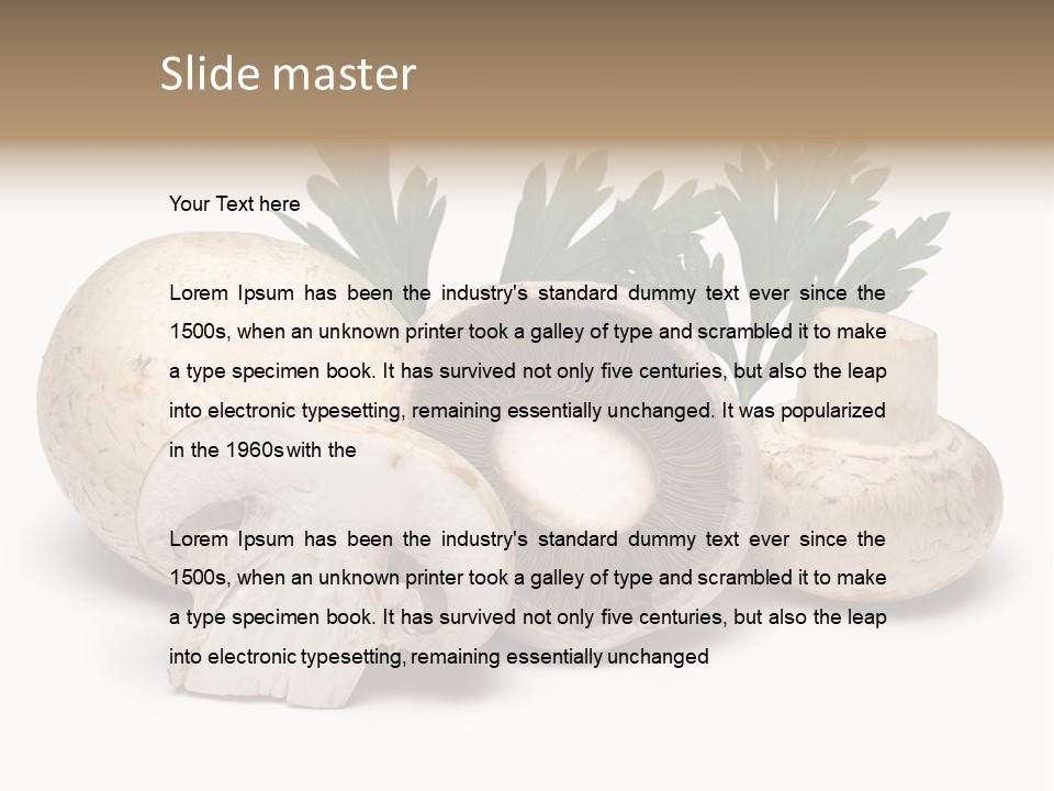 Isolated On White Brown Healthy Eating PowerPoint Template