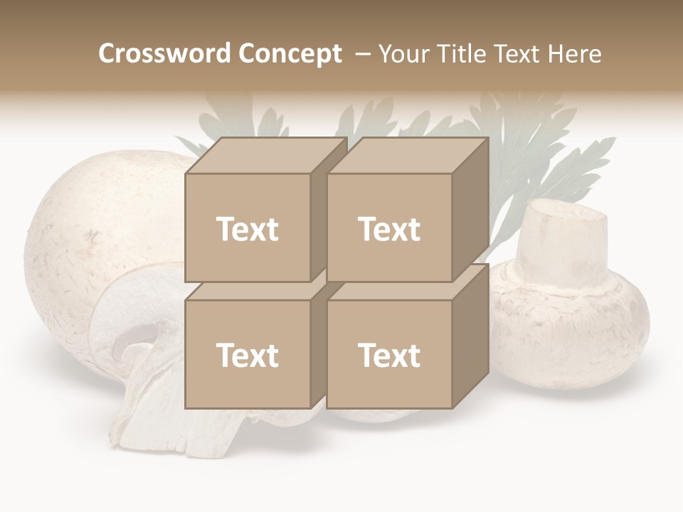 Isolated On White Brown Healthy Eating PowerPoint Template