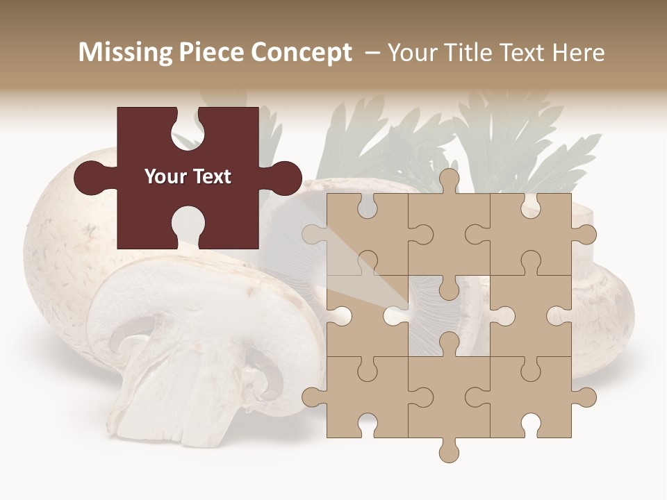 Isolated On White Brown Healthy Eating PowerPoint Template