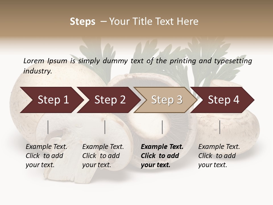 Isolated On White Brown Healthy Eating PowerPoint Template