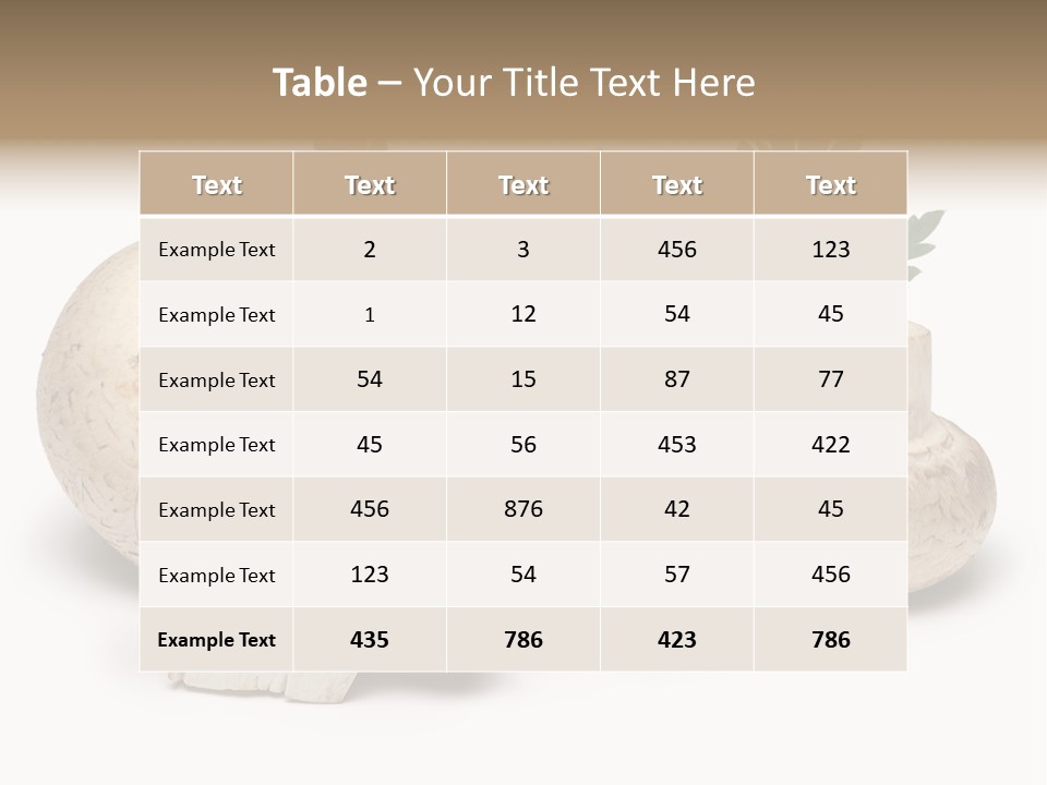 Isolated On White Brown Healthy Eating PowerPoint Template