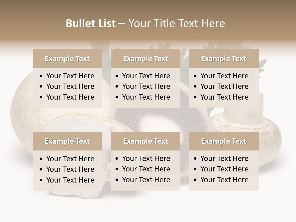 Isolated On White Brown Healthy Eating PowerPoint Template