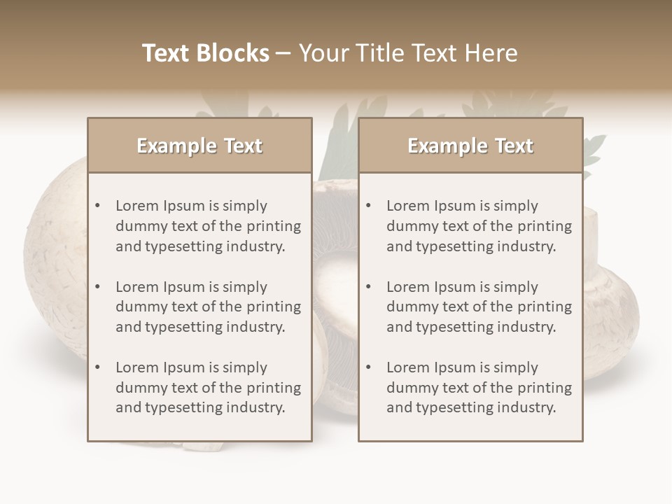 Isolated On White Brown Healthy Eating PowerPoint Template