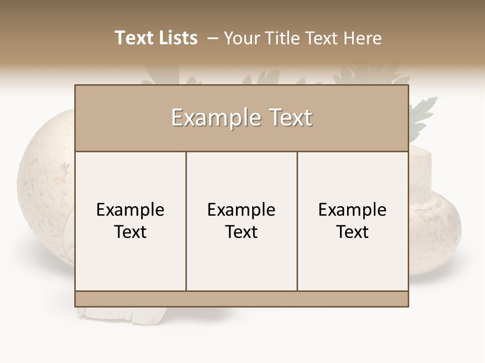 Isolated On White Brown Healthy Eating PowerPoint Template