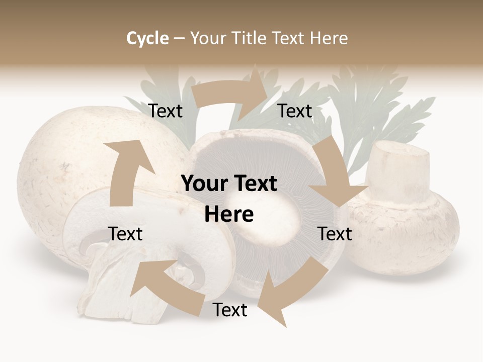 Isolated On White Brown Healthy Eating PowerPoint Template