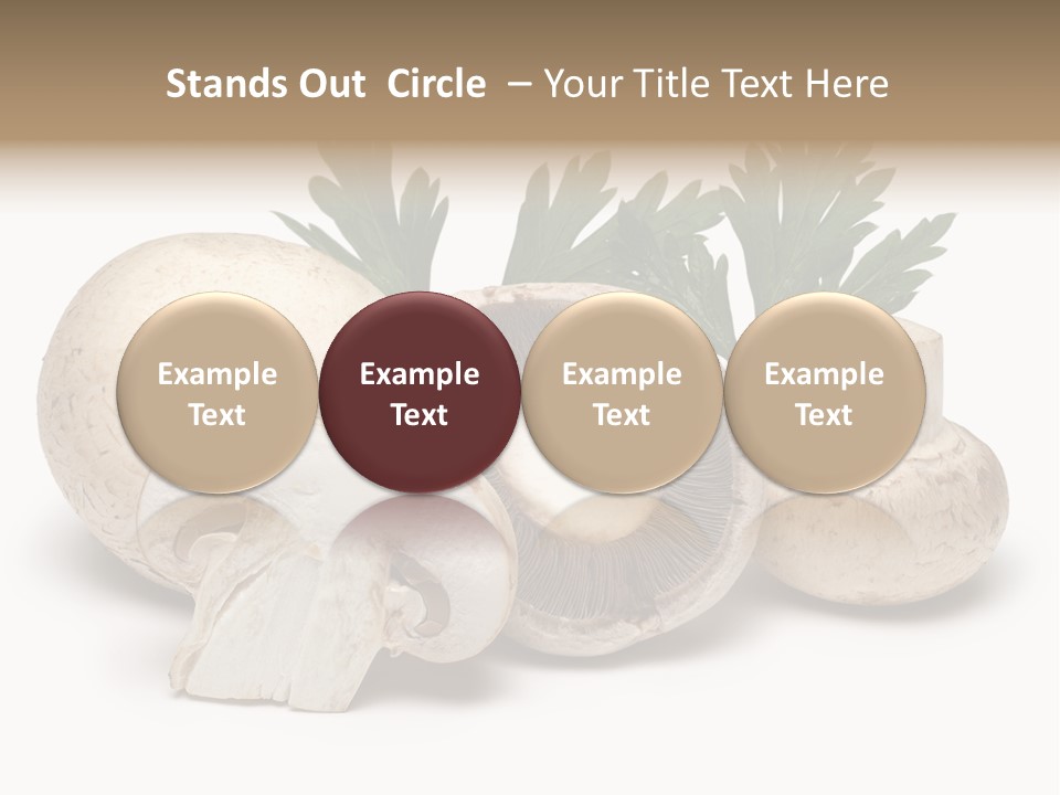 Isolated On White Brown Healthy Eating PowerPoint Template