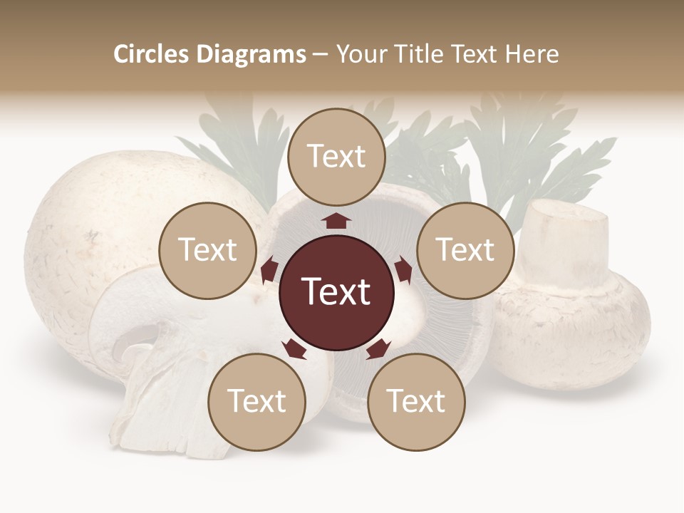 Isolated On White Brown Healthy Eating PowerPoint Template