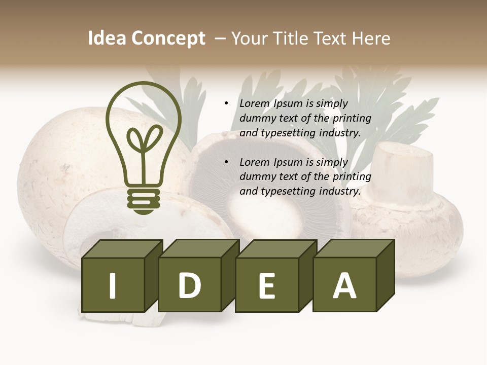 Isolated On White Brown Healthy Eating PowerPoint Template