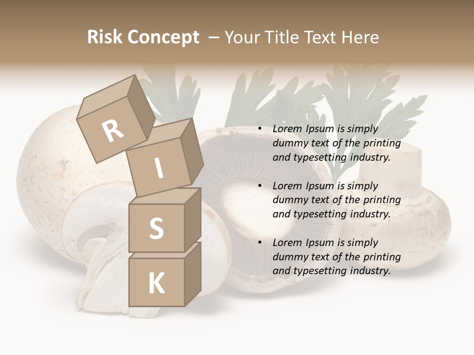 Isolated On White Brown Healthy Eating PowerPoint Template