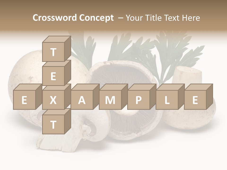 Isolated On White Brown Healthy Eating PowerPoint Template