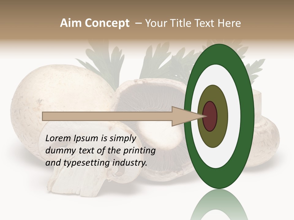 Isolated On White Brown Healthy Eating PowerPoint Template