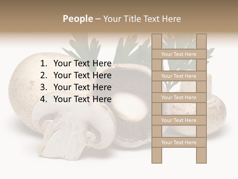 Isolated On White Brown Healthy Eating PowerPoint Template